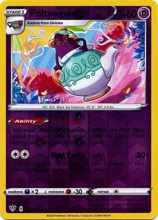 Polteageist - Darkness Ablaze - Reverse Holo Player Rewards Program Thank You Stamp - 83/189 Polteageist - Darkness Ablaze - Reverse Holo Player Rewards Program Thank You Stamp - 83/189